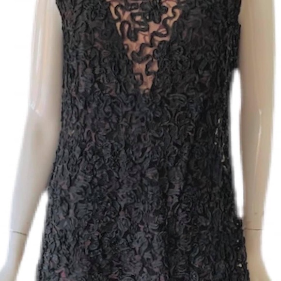 Vtg 60’s Mod Chic Black Chiffon Designer Jumpsuit - Picture 7 of 9